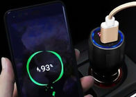 सर्कल एलईडी लाइट मोबाइल फोन 18W QC 3.0 कार चार्जर